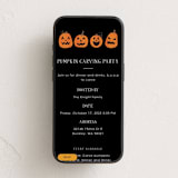 "Pumpkin Halloween" - Online Holiday Party Invitations in Midnight by Angela Garrick - Mobile layout