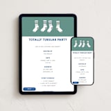 "Totally Tubular" - Online Holiday Party Invitations in Evergreen by Dawn Pope - Mobile + desktop layout