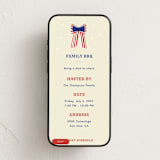 "Patriotic Bow" - Online Holiday Party Invitations in Cream by Becky Nimoy - Mobile layout