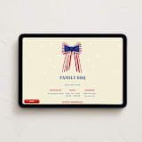 "Patriotic Bow" - Online Holiday Party Invitations in Cream by Becky Nimoy - Desktop layout