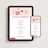 "Cupids workshop" - Online Holiday Party Invitations in Cherry by Kamala Nahas - Mobile + desktop layout