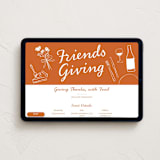 "Friends Giving" - Online Holiday Party Invitations in Apricot by Zani van Zyl - Desktop layout