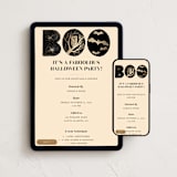"FabBOO PARTY" - Online Holiday Party Invitations in Latte by Kanika Mathur - Mobile + desktop layout