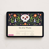 "Sugar Skull Soirée" - Online Holiday Party Invitations in Petal by Ana Sharpe - Desktop layout