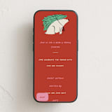 "Polar Express" - Online Holiday Party Invitations in Cherry by Inkblot Design - Mobile layout