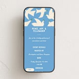 "California Doves" - Online Holiday Party Invitations in Sky Blue by Erika Firm - Mobile layout