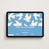 "California Doves" - Online Holiday Party Invitations in Sky Blue by Erika Firm - Desktop layout
