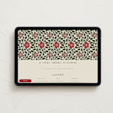 "Holly Frame" - Online Holiday Party Invitations in Evergreen by Katharine Watson - Desktop layout
