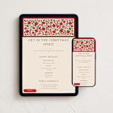 "Florale" - Online Holiday Party Invitations in Poinsettia by Erin L. Wilson - Mobile + desktop layout