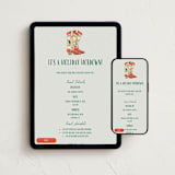 "Howdy Holidays Boots" - Online Holiday Party Invitations in Fog by Leia Matt - Mobile + desktop layout