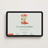 "Howdy Holidays Boots" - Online Holiday Party Invitations in Fog by Leia Matt - Desktop layout