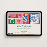 "Seas" - Online Holiday Party Invitations in Cerulean by Jenna Holcomb - Desktop layout