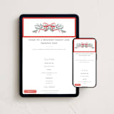 "Bough and Bow" - Online Holiday Party Invitations in Candy Cane by Itsy Belle Studio - Mobile + desktop layout