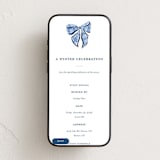 "Plaid bows" - Online Holiday Party Invitations in Frosted by Sarah Knight - Mobile layout