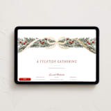 "Garland Frame" - Online Holiday Party Invitations in Holly Berry by Leah Bisch - Desktop layout