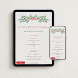 "Holiday Pines" - Online Holiday Party Invitations in Festive by Alethea and Ruth - Mobile + desktop layout