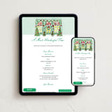 "The Jolly Storefront" - Online Holiday Party Invitations in Frosted Mint by Cass Loh - Mobile + desktop layout