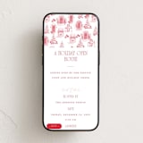 "holiday home toile" - Online Holiday Party Invitations in Peppermint by Rebecca Durflinger - Mobile layout