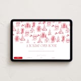 "holiday home toile" - Online Holiday Party Invitations in Peppermint by Rebecca Durflinger - Desktop layout