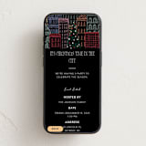 "Holiday City" - Online Holiday Party Invitations in Eclipse by Pixel and Hank - Mobile layout