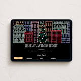 "Holiday City" - Online Holiday Party Invitations in Eclipse by Pixel and Hank - Desktop layout