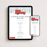 "Moving Along" - Online Holiday Party Invitations in Pomegranate by Paper Sun Studio - Mobile + desktop layout