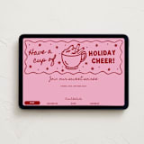"Holiday Cheer" - Online Holiday Party Invitations in Raspberry by Jennifer Lew - Desktop layout