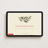 "Botanical Scallop Frame" - Online Holiday Party Invitations in Wintergreen by Kristen Magee - Desktop layout