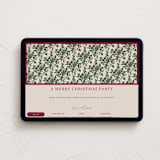 "Merry Floral Toile" - Online Holiday Party Invitations in Holly Berry by Jenna Holcomb - Desktop layout