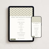 "Block Print Holiday" - Online Holiday Party Invitations in Evergreen Berry by Chelsea Petaja - Mobile + desktop layout