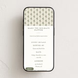 "Block Print Holiday" - Online Holiday Party Invitations in Evergreen Berry by Chelsea Petaja - Mobile layout