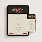 "Vintage Garland" - Online Holiday Party Invitations in Holly Berry by Wildfield Paper Co - Mobile + desktop layout