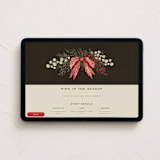 "Vintage Garland" - Online Holiday Party Invitations in Holly Berry by Wildfield Paper Co - Desktop layout