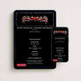 "Festive Ribbon & Fir" - Online Holiday Party Invitations in Midnight by Hannah Williams - Mobile + desktop layout