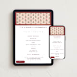 "Block Print Frame" - Online Holiday Party Invitations in Berry by Teju Reval - Mobile + desktop layout