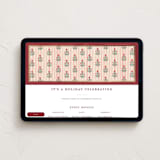 "Block Print Frame" - Online Holiday Party Invitations in Berry by Teju Reval - Desktop layout