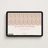 "Festive Stripes" - Online Holiday Party Invitations in Cherry by Elly - Desktop layout