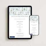 "Nutcracker ribbons" - Online Holiday Party Invitations in Blue Ribbon by Sarah Knight - Mobile + desktop layout