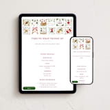 "12 days of Christmas stamps" - Online Holiday Party Invitations in Cranberry by Sarah Knight - Mobile + desktop layout