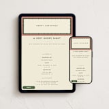 "gingham layers" - Online Holiday Party Invitations in Cranberry by Ellen Schlegelmilch - Mobile + desktop layout