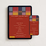 "colorful check" - Online Holiday Party Invitations in Stocking by Sumak Studio - Mobile + desktop layout