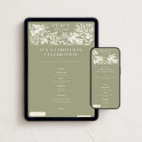 "Angels" - Online Holiday Party Invitations in Olive by Elly - Mobile + desktop layout