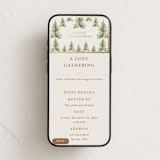 "Winter Trees" - Online Holiday Party Invitations in Toffee by Petra Kern - Mobile layout