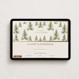 "Winter Trees" - Online Holiday Party Invitations in Toffee by Petra Kern - Desktop layout