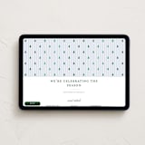 "Stripe Trees" - Online Holiday Party Invitations in Glacier by Everett Paper Goods - Desktop layout