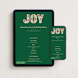 "Poinsettia Joy" - Online Holiday Party Invitations in Evergreen by Kelly Williams - Mobile + desktop layout