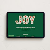 "Poinsettia Joy" - Online Holiday Party Invitations in Evergreen by Kelly Williams - Desktop layout