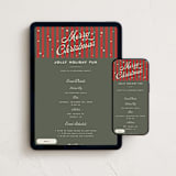 "Retro Candy Stripe" - Online Holiday Party Invitations in Garland by Wildfield Paper Co - Mobile + desktop layout