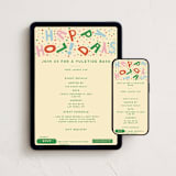 "Confetti Type Party" - Online Holiday Party Invitations in Cozy Confetti by Alisa Galitsyna - Mobile + desktop layout