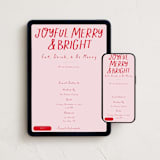 "Joyful Merry Bright" - Online Holiday Party Invitations in Blush by AK Graphics - Mobile + desktop layout